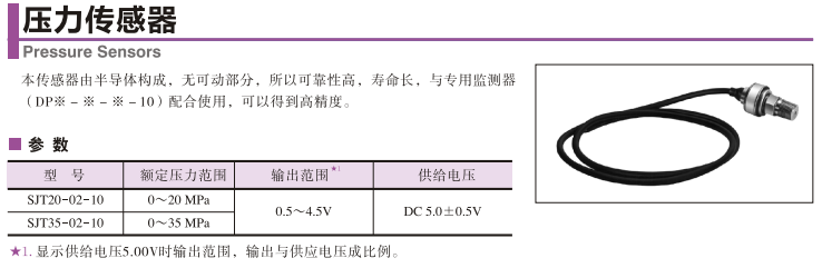油研压力传感器